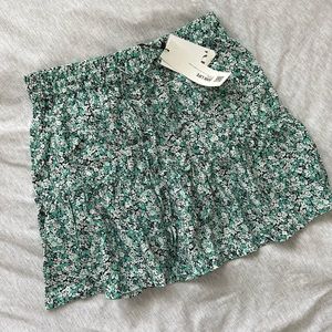 Zara floral green skirt